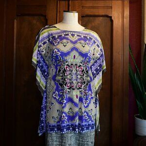 Style & Co Dolman Sleeve Plus Sleeveless Blouse Women Size PM